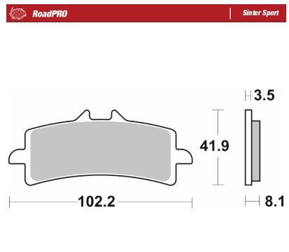 Moto-Master RoadPro Sinter Sport For Ducati Panigale V2 890 2007-2026 407005