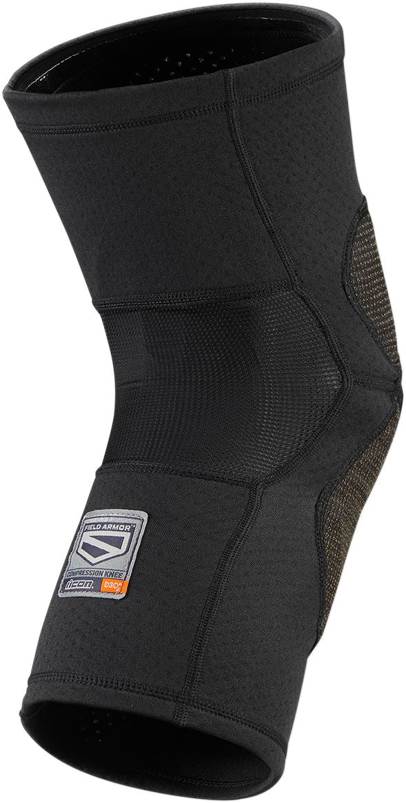 ICON Field Armor™ Compression Motorcycle Knee Guards Black 2023 Model