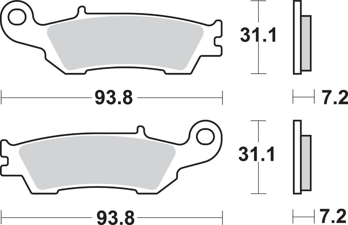 Sbs SI Offroad Sintered Brake Pads For Yamaha YZ 250 X 2007-2022 Set of 2 840SI