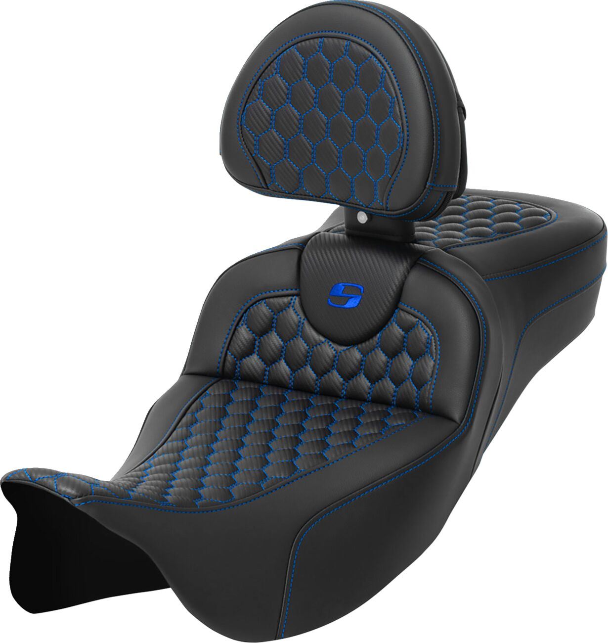 Saddlemen Honeycomb Roadsofa Saddlehyde Seat Extended Reach Includes Backrest For Harley Davidson FLHXS 1868 ABS 08-23 808-07B-190B1