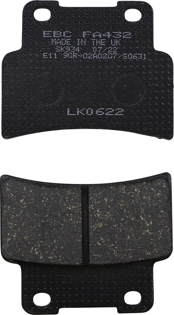 EBC Organic Base "FA" Brake Pads For Aprilia SL 900 2006-2026 Aramid Fiber FA432