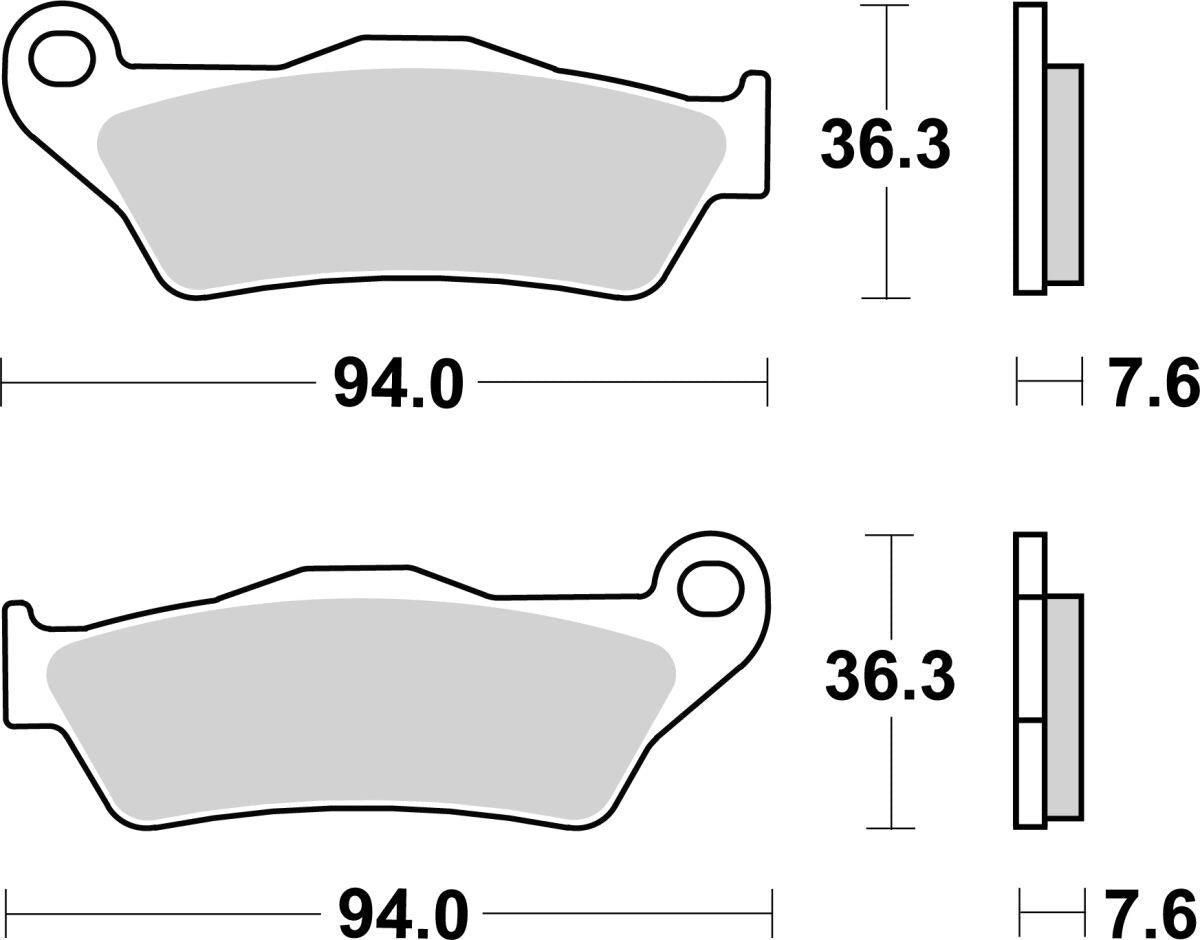Sbs HF Street Ceramic Organic Brake Pads For KTM Adventure 890 R 1993-2024 671HF