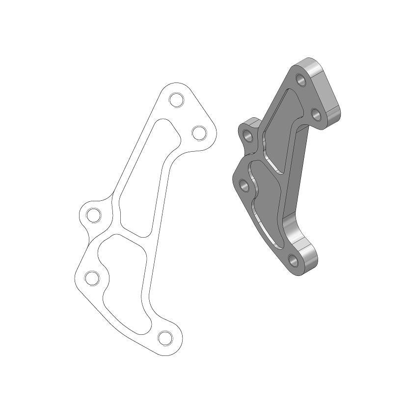 Moto-Master Supermoto Racing Rotor Adapter Bracket For Beta RR 250 13-26 211065