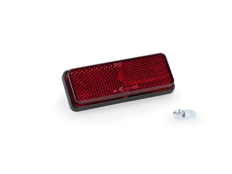 PUIG Number Plate Reflector 8.8 x 3.4cm Red Universal 4481R
