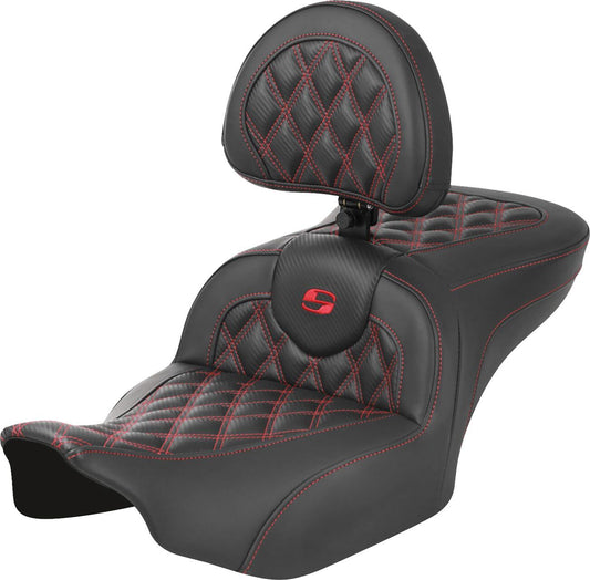 Saddlemen Roadsofa Lattice Stitch With Backrest For HD FLTRXSE 1977 23-24 823-07-206B4