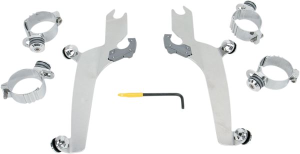 MEMPHIS SHADES Windshield Mounting Kit Silver Complete MEK1922