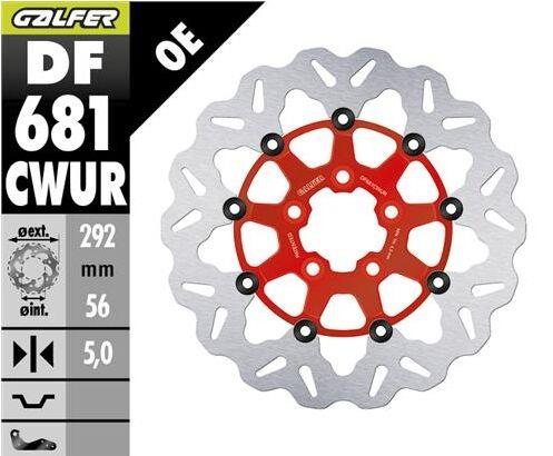 Galfer Brake Rotor Floating Wave For Harley Davidson FXLRST 00-23 DF681CWUR-PE