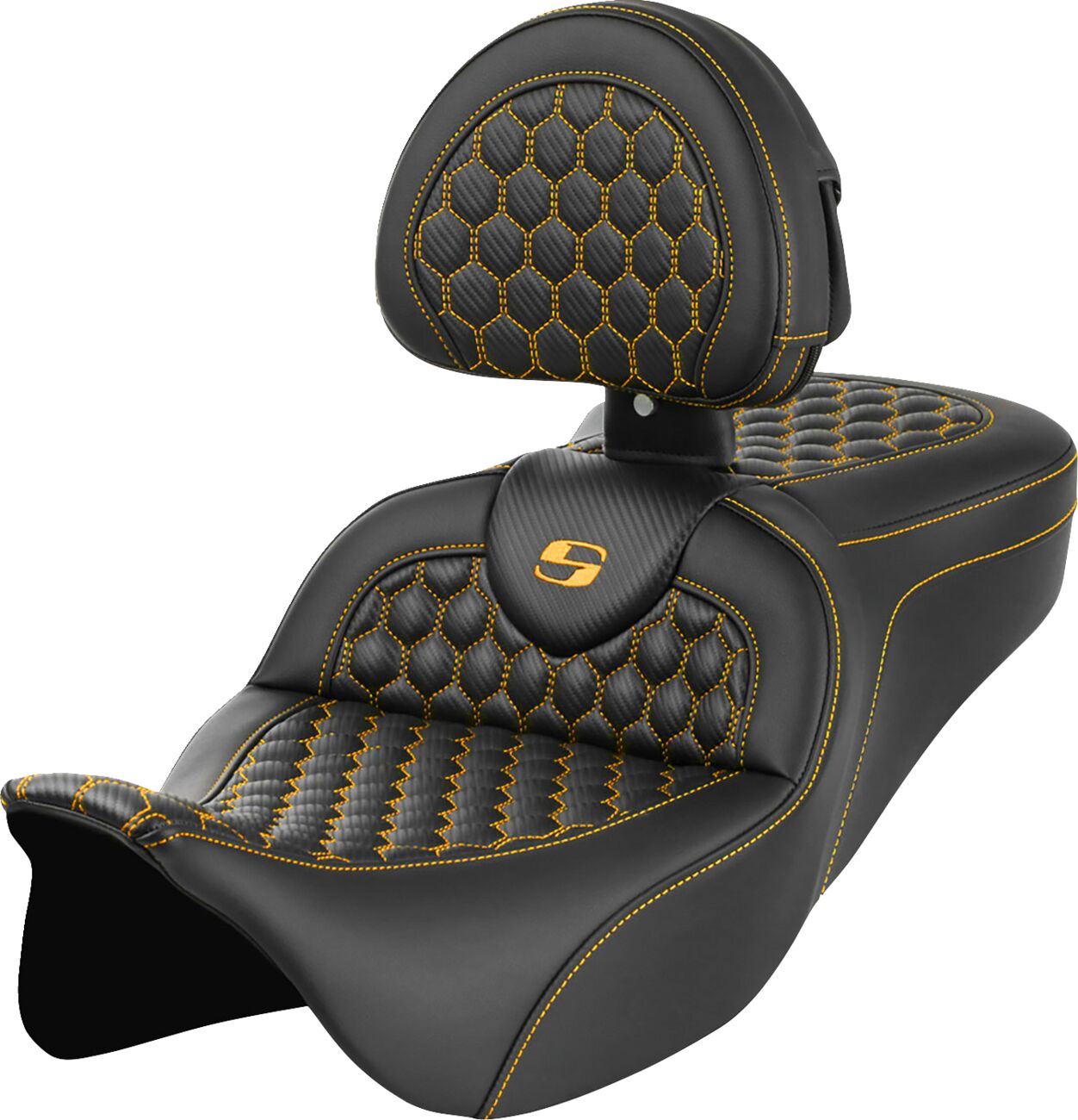 Saddlemen Honeycomb Roadsofa Saddlehyde Seat With Backrest For Harley Davidson FLHXS 1868 ABS 08-23 808-07B-189B7