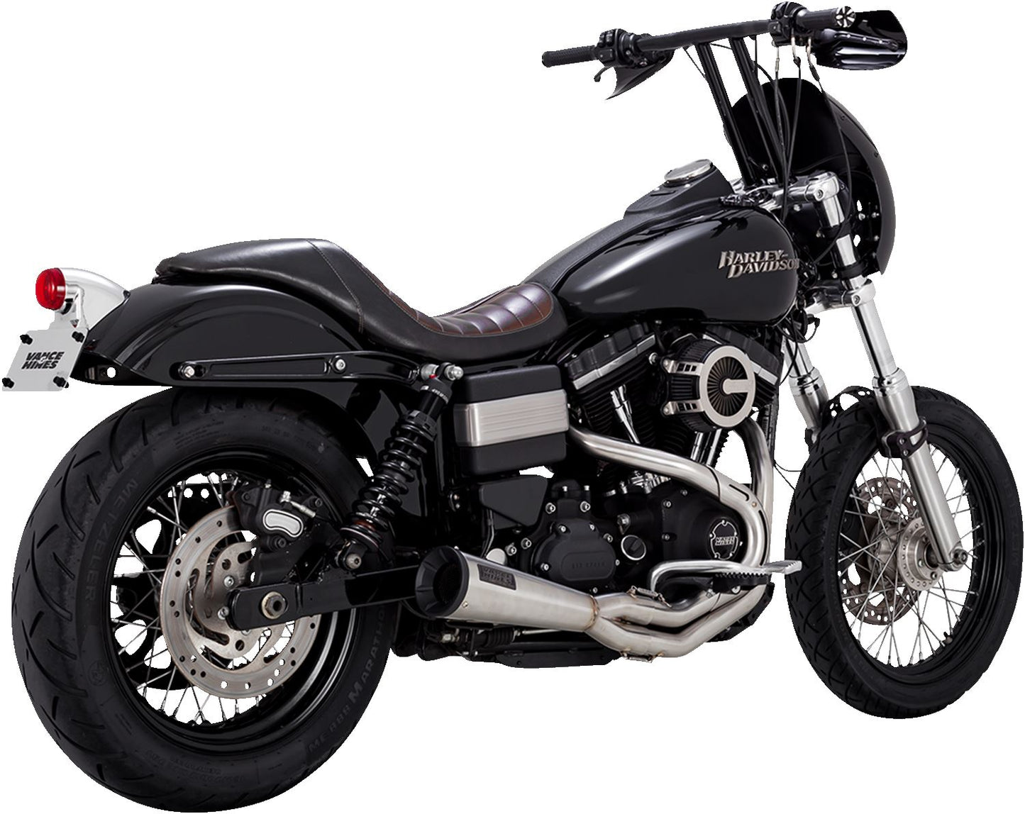 Vance & Hines 2-into-1 Upsweep Exhaust System For HD FXDF 1690 91-17 27325