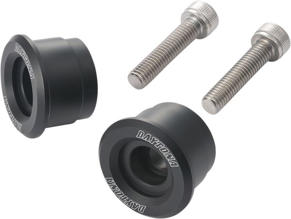 Daytona CNC Aluminum Black Pair KAW Handlebar Bar End Mirror Adapter 89444