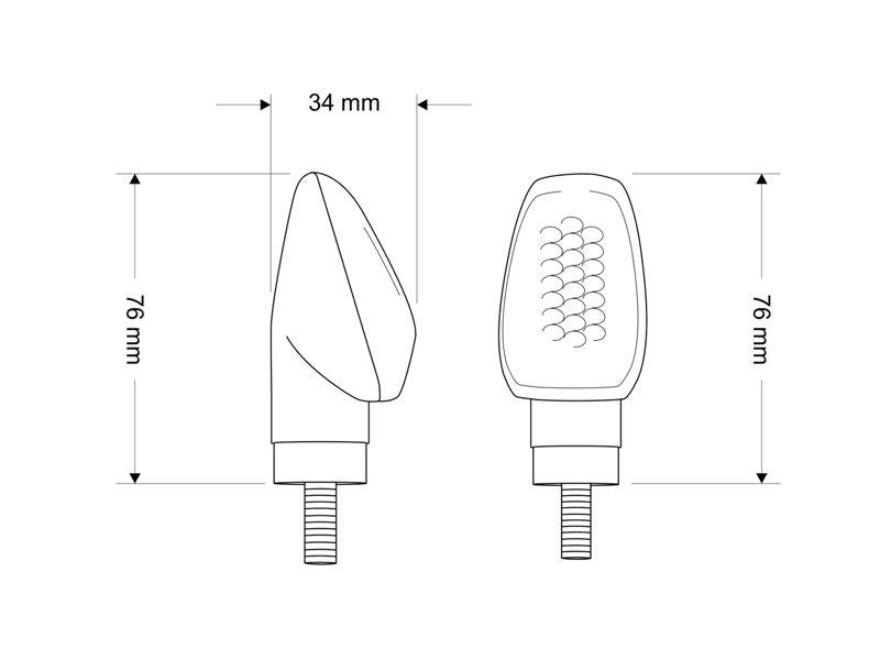 Puig Zafiro Short Stem LED Indicators Clear 21978N