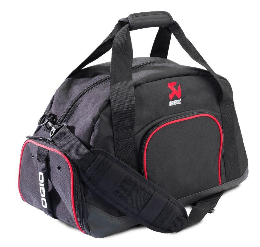 Akrapovic Duffle Bag Black Red Polyester 55L Zipper 802122