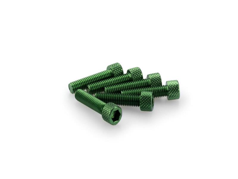 PUIG M6 25mm Allen Screws x 6 Green Universal 0544V