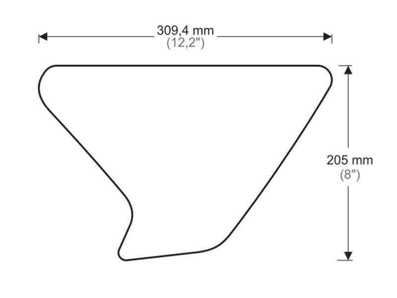 PUIG Side Tank Pad Protector Clear for Yamaha XT 1200 Z/ZE Super Tenere 14-20 20093W