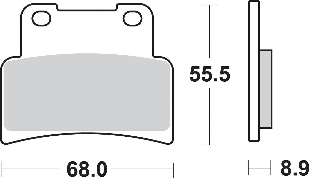 Sbs HS Street Excel Sintered Front Brake Pads For Aprilia SL 900 2006-2024 844HS