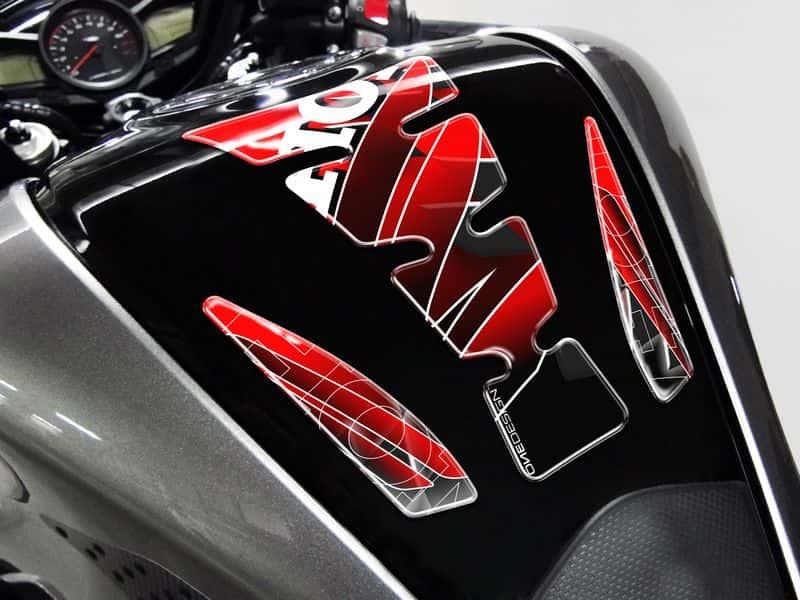 Puig Wings Tank Pad With Honda Logo Silver 21366H