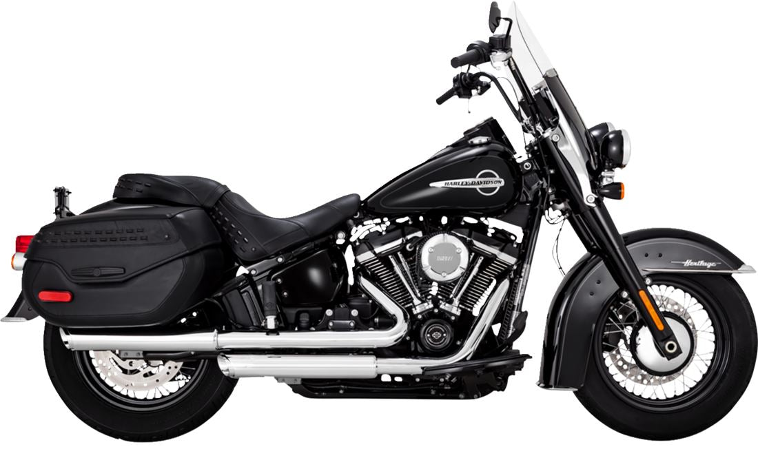 Vance & Hines 3" Twin Slash Slip-On Mufflers Chrome For HD FLHCS 1868 18-24 16379