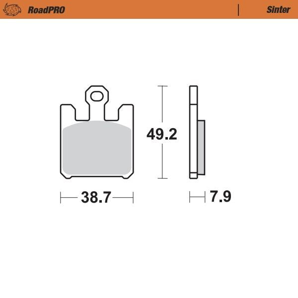 Moto-Master RoadPRO Sinder Brake Pad Front For Kawasaki VN 1600 2003-2013 406101