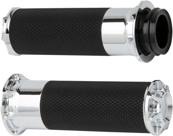 Arlen Ness Beveled Grips Black Chrome For Harley Davidson XL 883 N 76-22 07-330