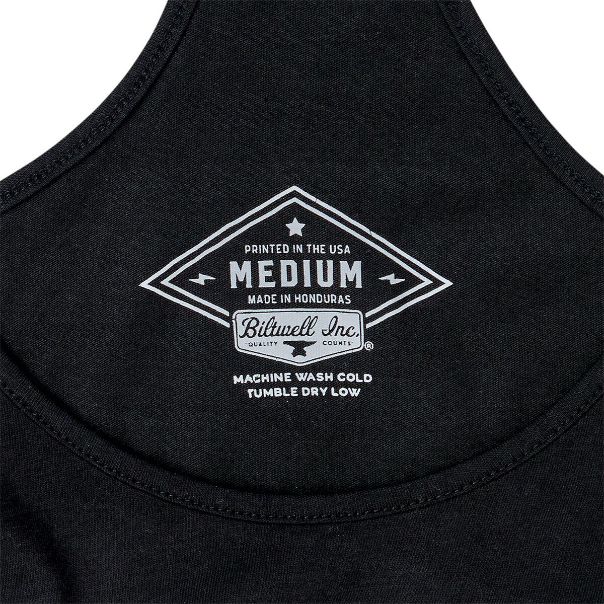 Biltwell Women's Surf Tank Top Black Casual Racerback Polyester