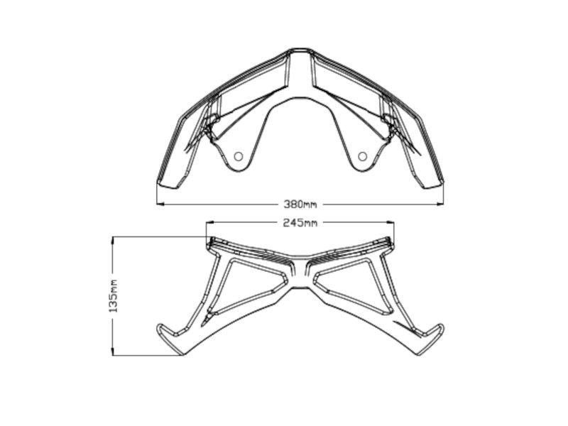 PUIG Naked Front Spoiler Matt Black for Yamaha MT-09/SP 17-20 3482J