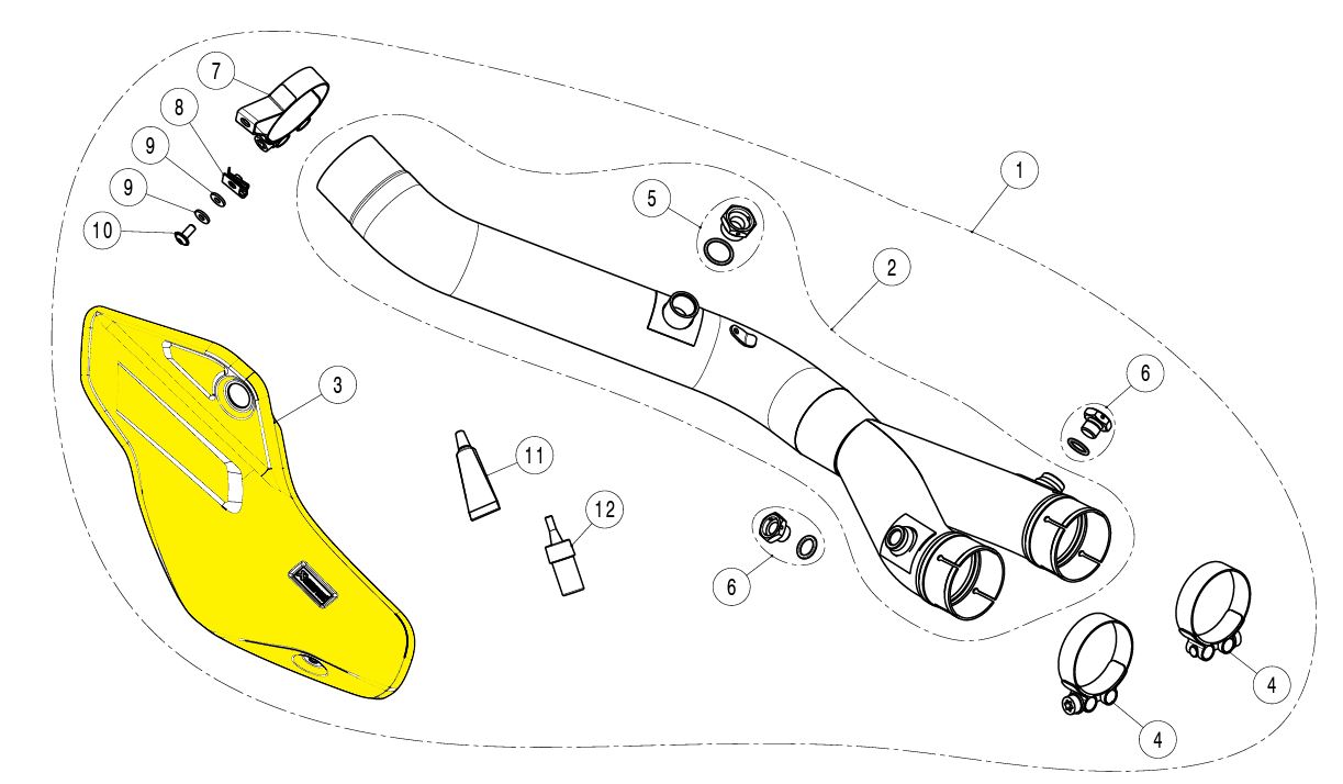 Akrapovic Heat Shield Black CF For Yamaha MT-10 SP 22-24 P-HSY10L3