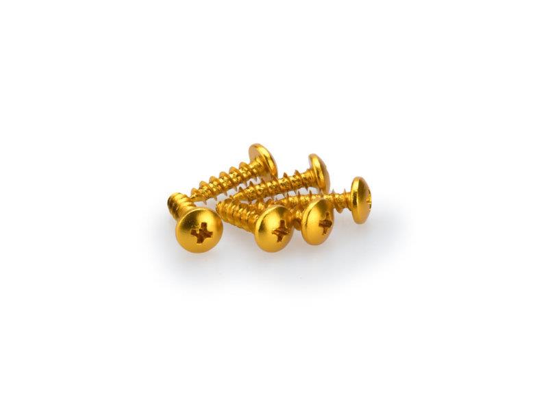 PUIG M6 Domed Screws 20mm x 6 Yellow Universal 2542G