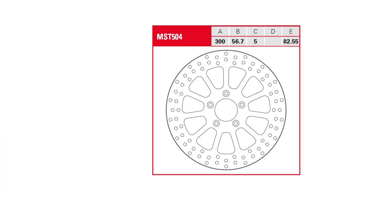 Trw Brake Rotor Fixed Round For Harley Davidson FXBR 1923 2007-2026 MST504