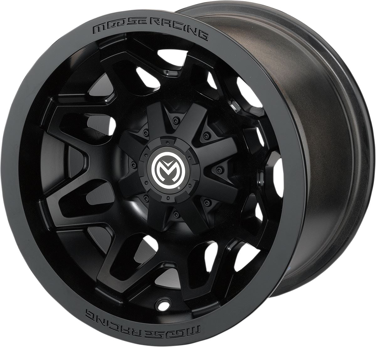Moose Utility 416X Black 12x7 4/136 4+3 Aluminum Quad UTV Wheel