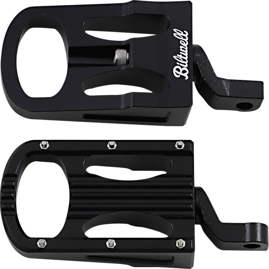 Biltwell Punisher XL Rider Footpegs in Black To Fit 2011 2020 XL883L XL1200C/X/V & 2008 2017 FXC/FXS