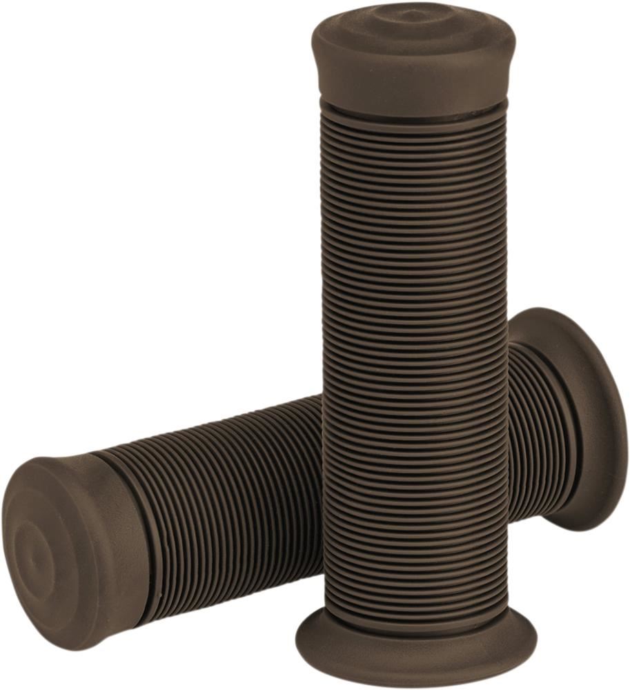 Biltwell Kung Fu 1″ Grips Kraton Rubber Chocolate To Fit Harley V-Twin