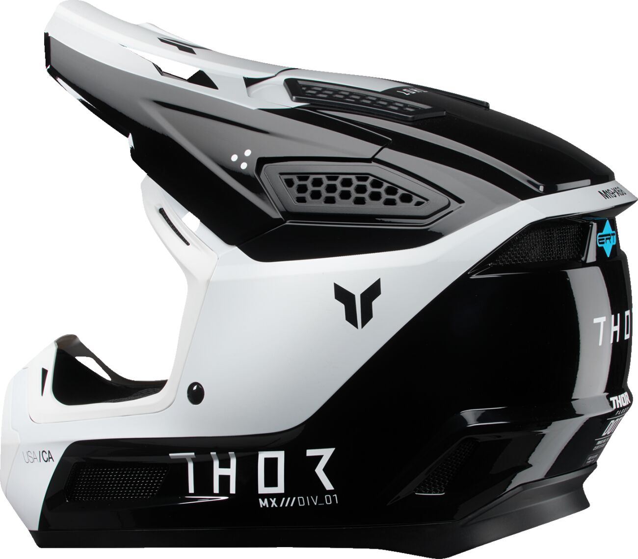 THOR Fleet Storm Helmet BK/WH 2025 Model