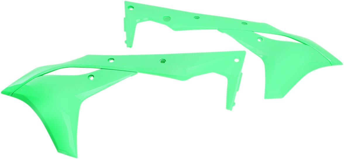 UFO RADIATOR COVERS KAWASAKI KXF250 FLUO GREEN KA04747-AFLU