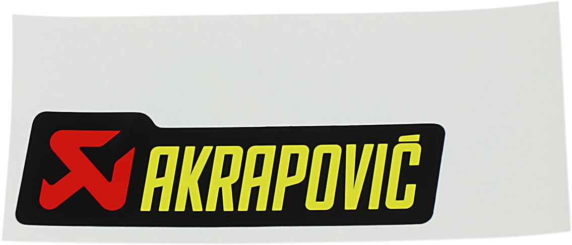 Akrapovic General Replacement Sticker Black Red Yellow H 29mm W 100mm P-HST12AL