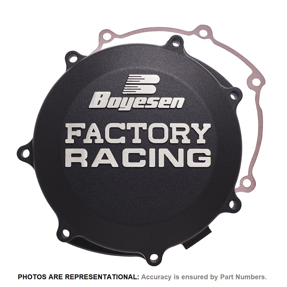 Boyesen Factory Clutch Cover For Kawasaki KX 125 L 1994-2002 Black CC-11B