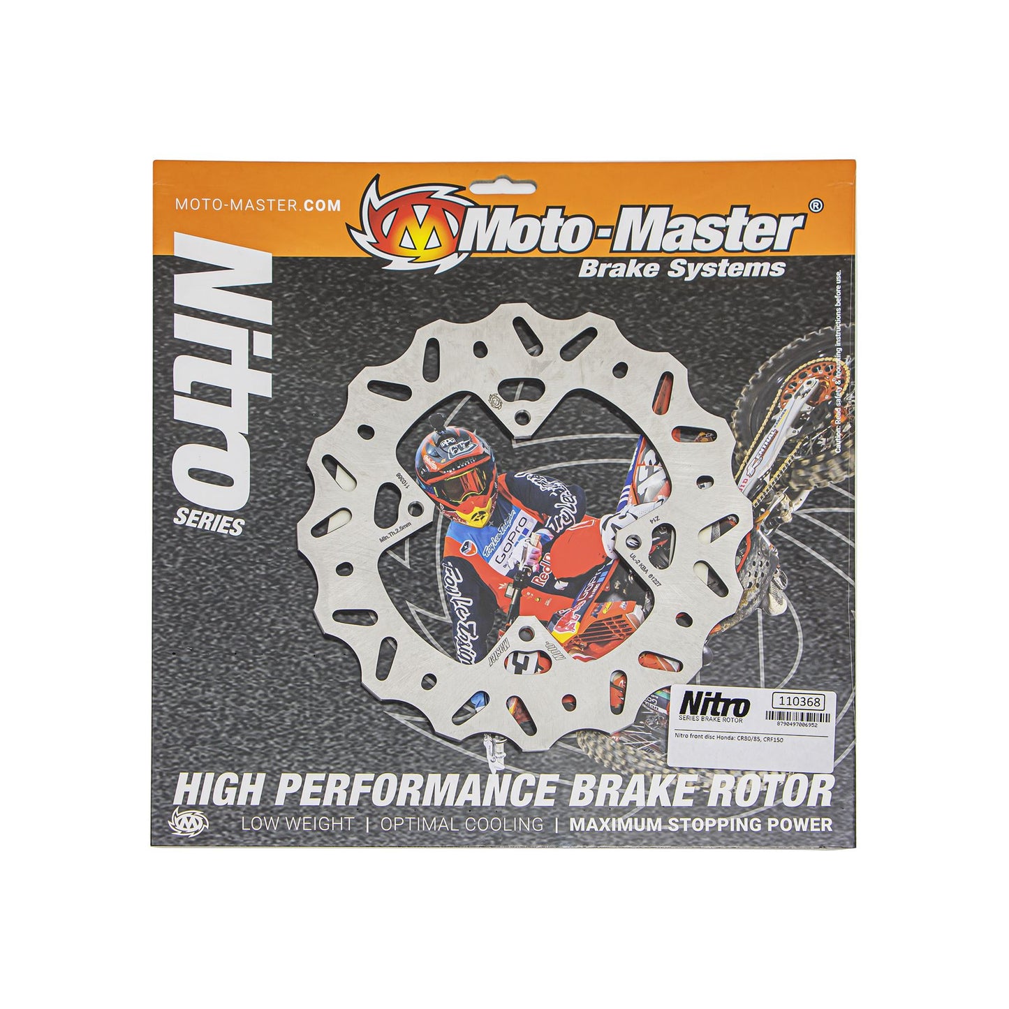 Moto-Master Nitro Series Brake Disc For Honda CRF 150 R 1996-2026 Silver 110368