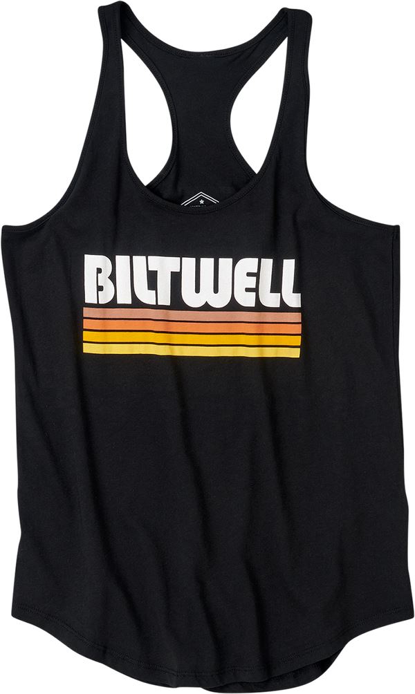 Biltwell Women's Surf Tank Top Black Casual Racerback Polyester