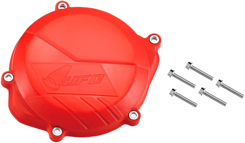 UFO CLUTCH COVER W/MOUNTING KIT HONDA CRF450 RED AC02401