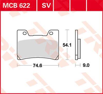 Trw SV Series Sindered Brake Pads For Yamaha TDM 850 1989-2001 MCB622SV