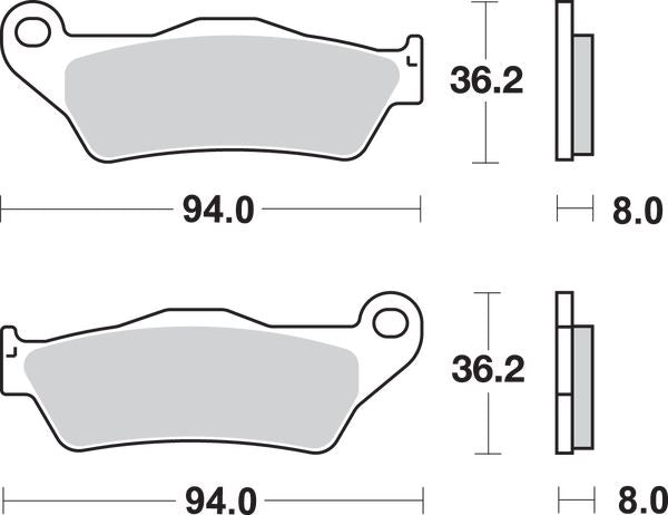 Sbs SI Offroad Sintered Brake Pads For Husqvarna FC 350 1993-2024 Set of 2 671SI