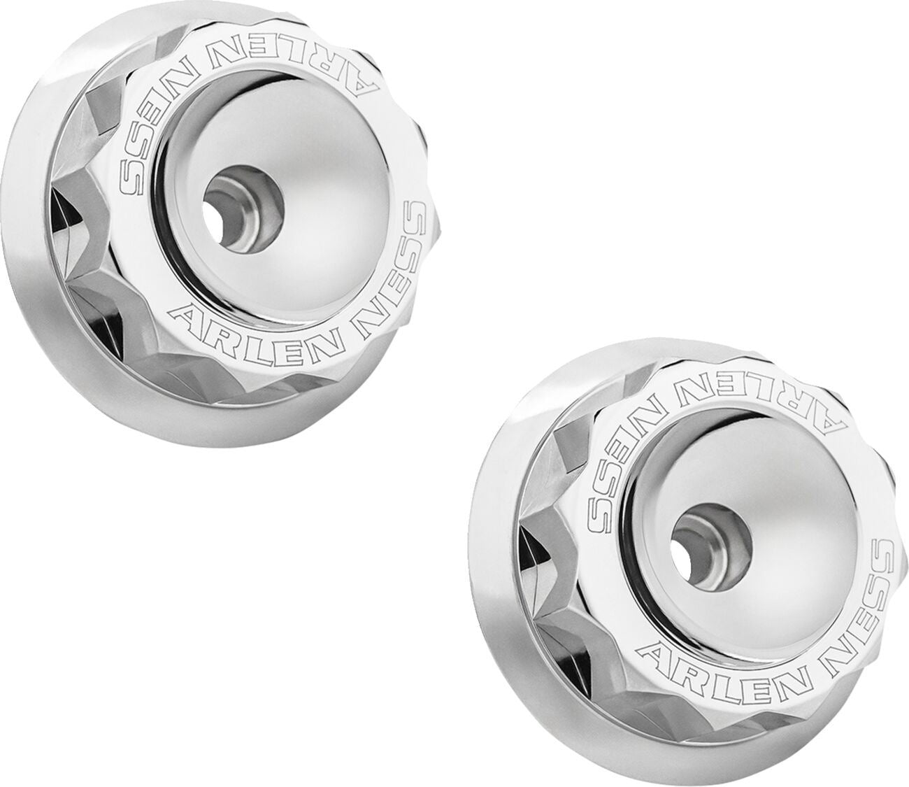Arlen Ness Fork Nut Covers Pair Chrome 120-002-10C