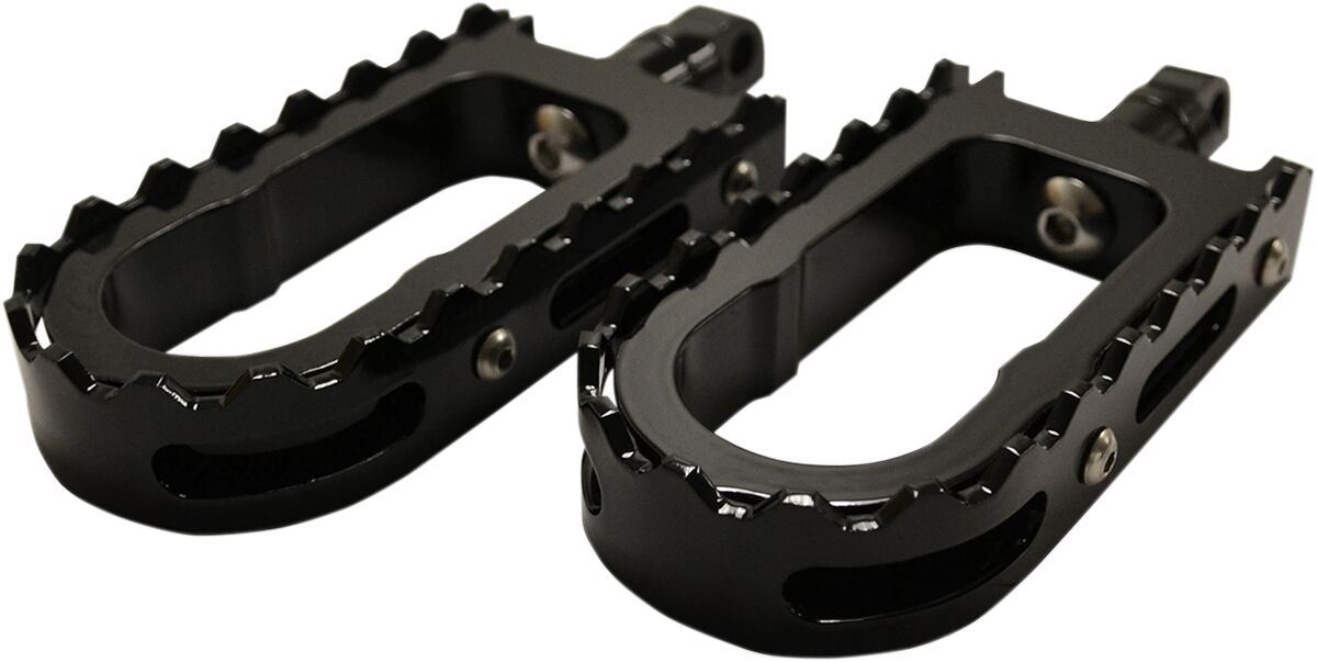 LA Choppers BMX Footpegs Black Aluminium Adjustable Pair LA-7205-01B