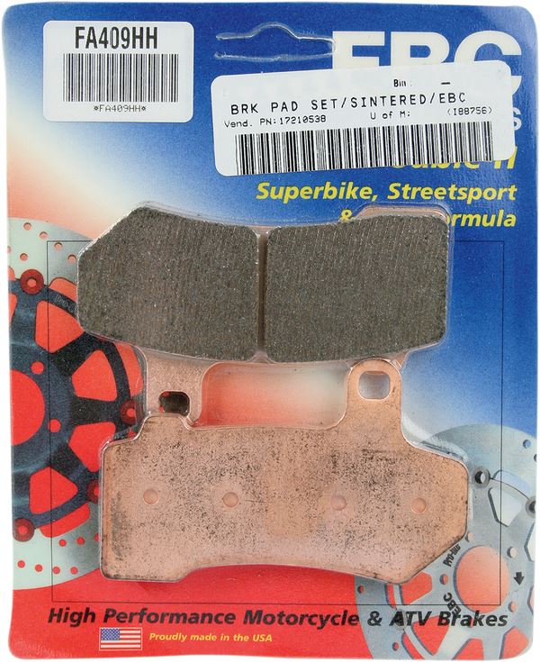 Ebc HH Sintered Harley/Buell Brake Pads For Harley FLHRXS 1868 2003-2024 FA409HH
