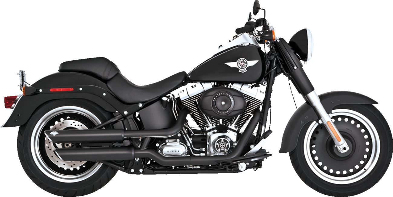 Vance & Hines Twin Slash 3" Slip-On Mufflers For HD FLSTF 1584 07-09 46844