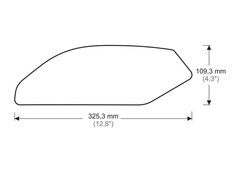 Puig Side Tank Pad Protector Black 0543G