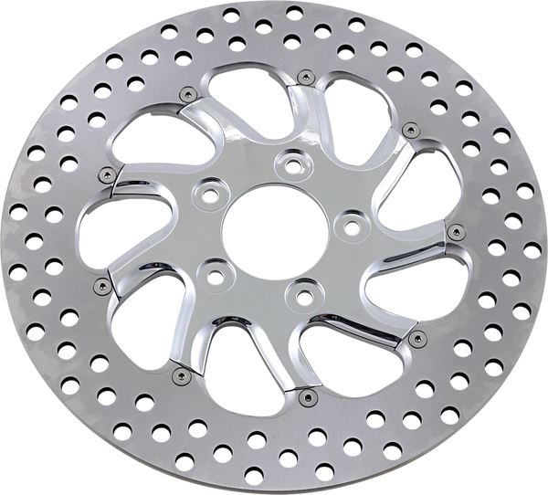 Uom Two-Piece Brake Rotor For Harley FLS 1690 2000-2014 Chrome 0133-1522TORRS-CH