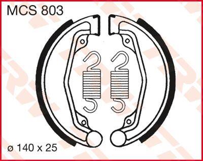 Trw Brake Shoes For Honda CM 125 C 1978-1999 Set MCS803