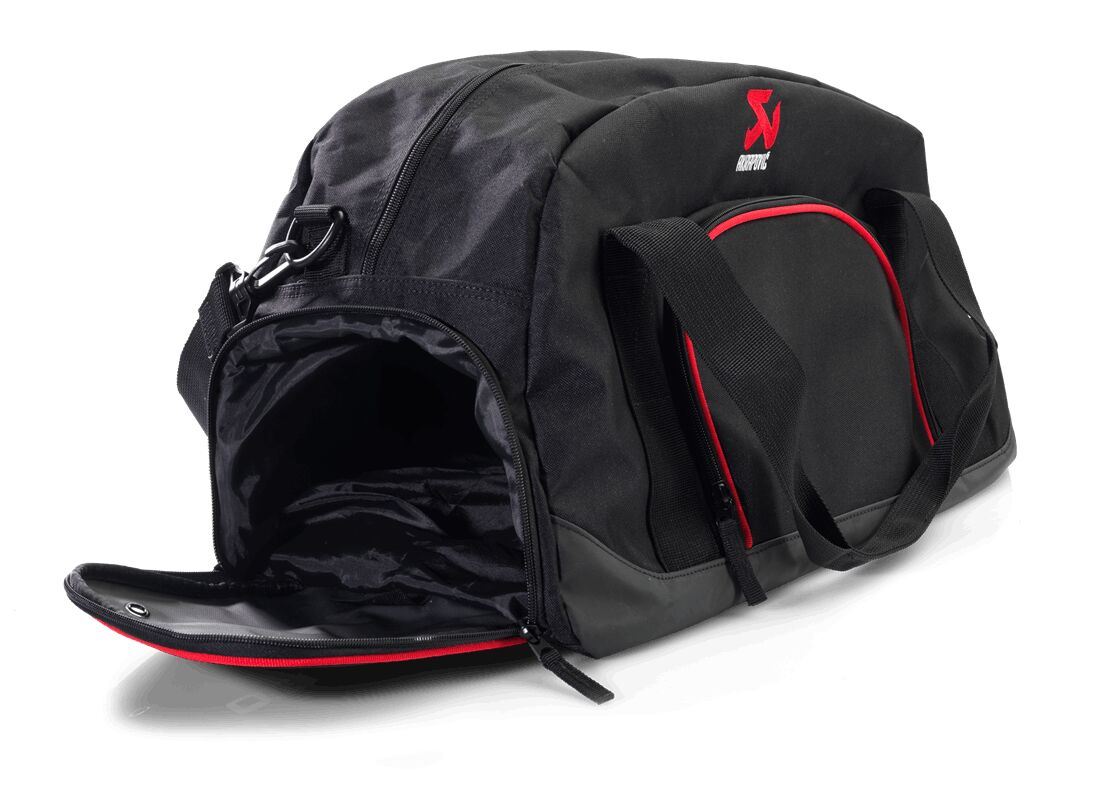 Akrapovic Duffle Bag Black Red Polyester 55L Zipper 802122