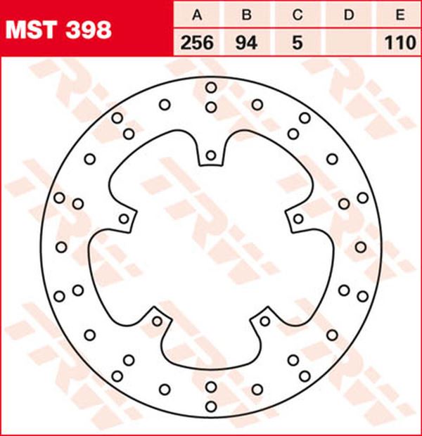 Trw Round Fixed Brake Rotor 250-299mm For Honda VFR 800 1990-2009 Steel MST398