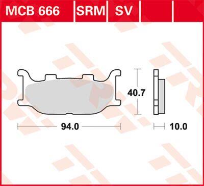 Trw SV Series Sindered Brake Pads For Yamaha XJ 6 1993-2016 MCB666SV